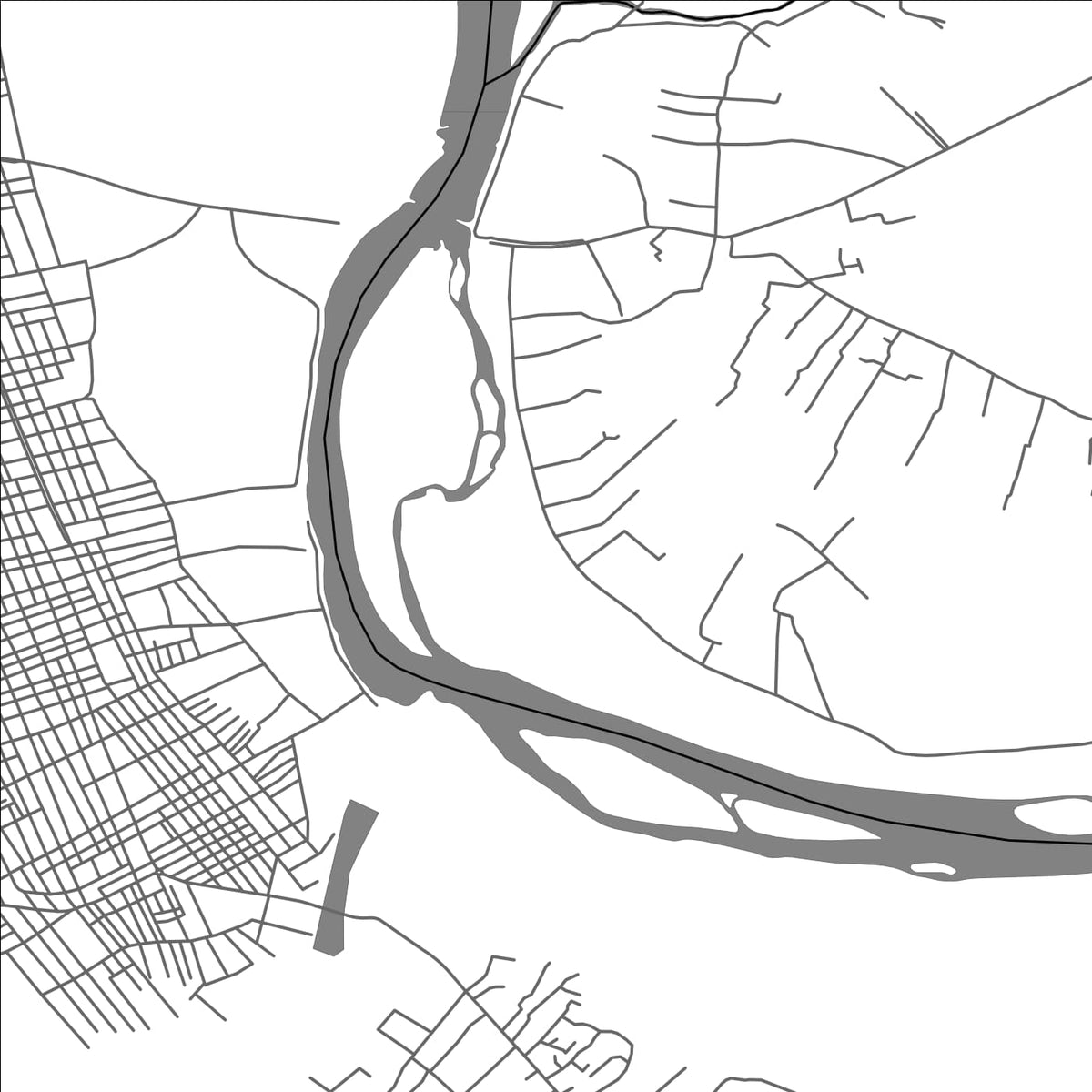 ROAD MAP OF ALBU KAMAL, SYRIA BY MAPBAKES