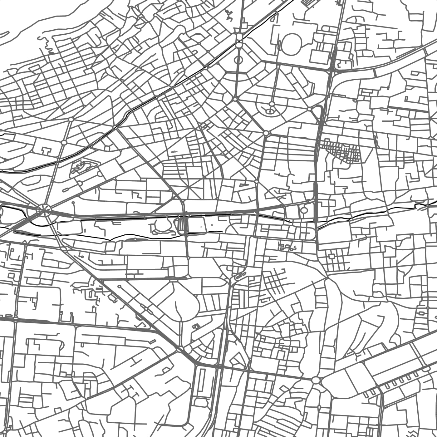 ROAD MAP OF DAMASCUS, SYRIA BY MAPBAKES