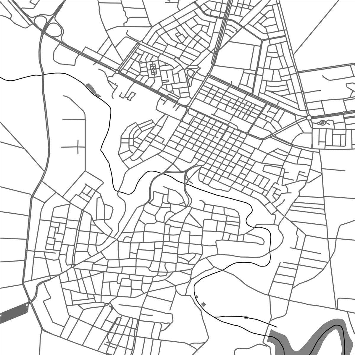 ROAD MAP OF DAR`A, SYRIA BY MAPBAKES