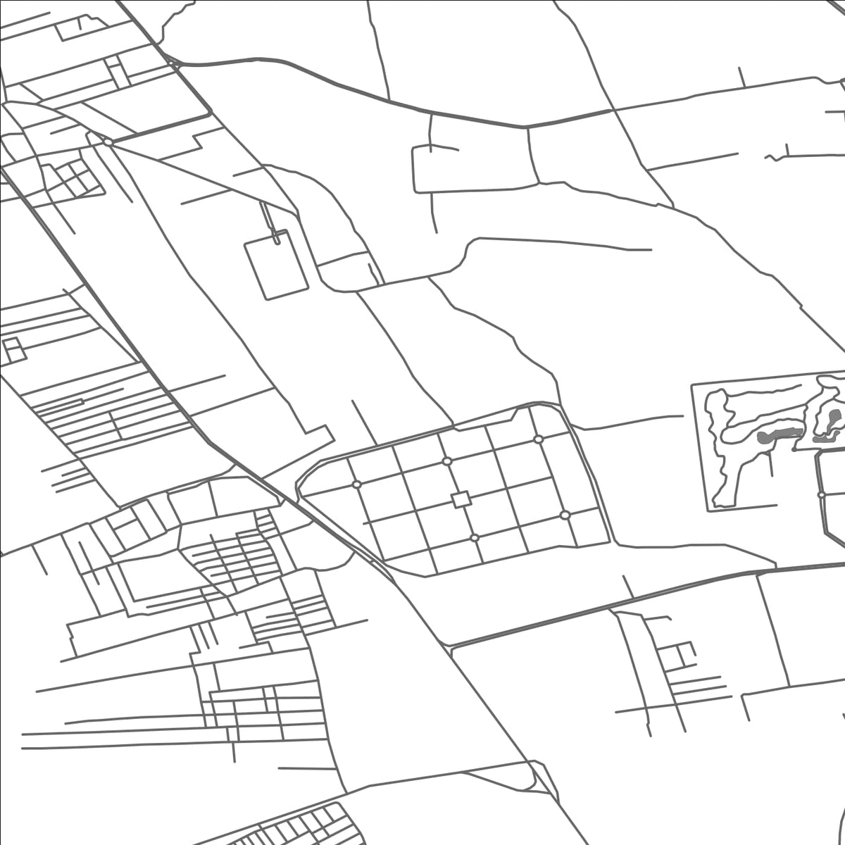 ROAD MAP OF HAWSH AL BAHDALIYAH, SYRIA BY MAPBAKES