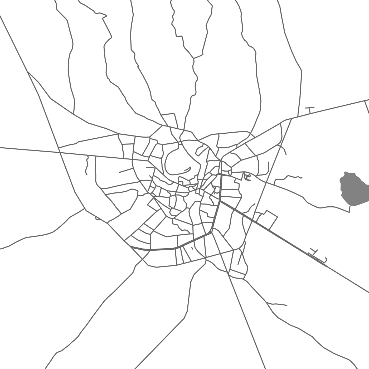 ROAD MAP OF SALKHAD, SYRIA BY MAPBAKES