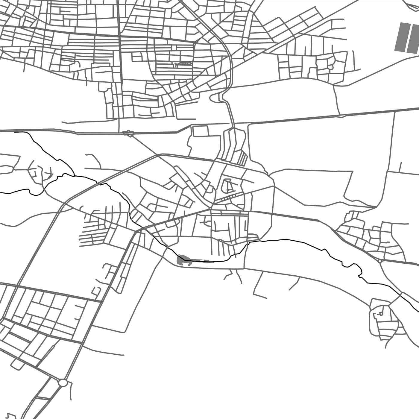 ROAD MAP OF TALL ABYAD, SYRIA BY MAPBAKES