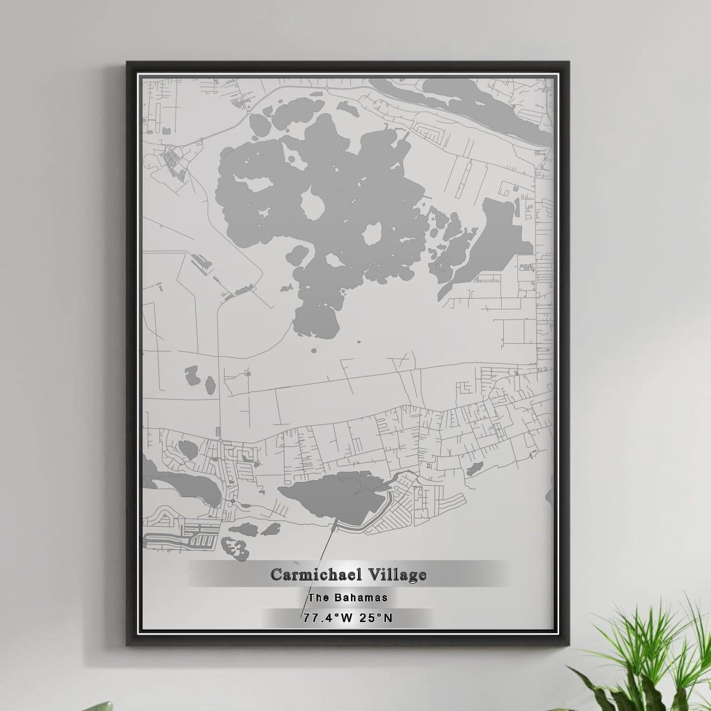 ROAD MAP OF CARMICHAEL VILLAGE, THE BAHAMAS BY MAPBAKES – MapBakes