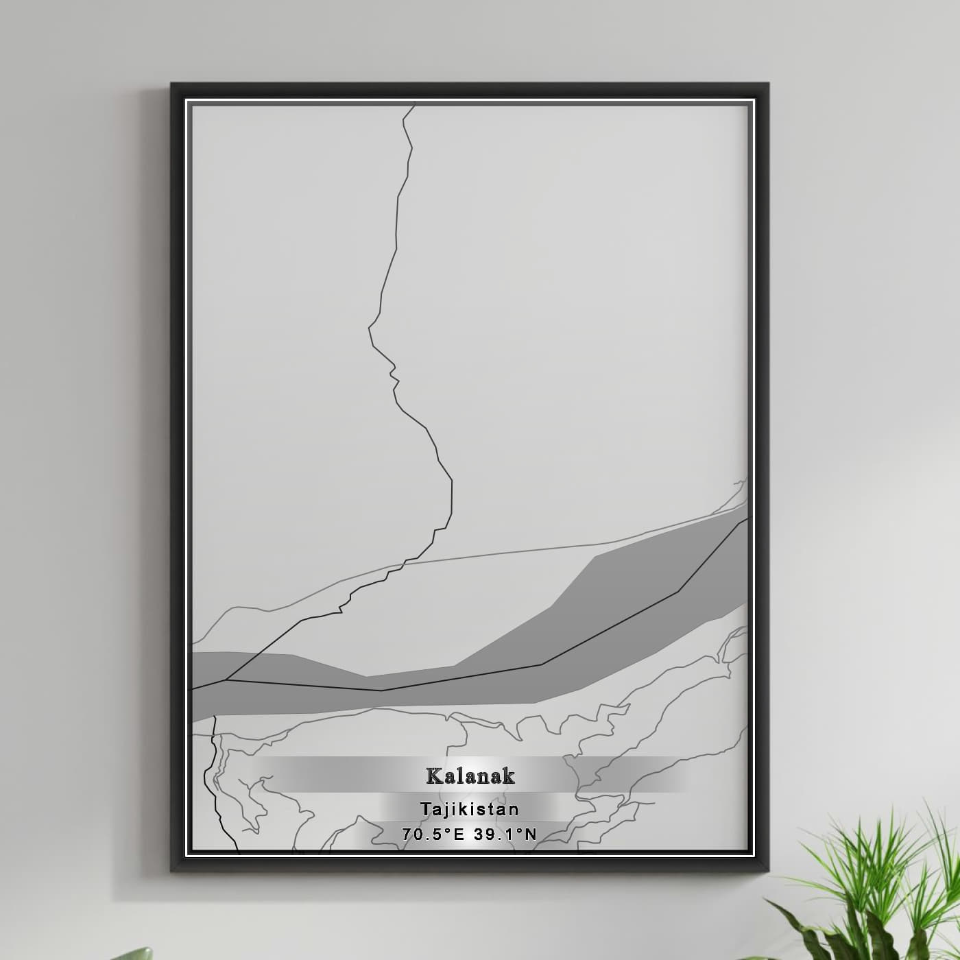 ROAD MAP OF KALANAK, TAJIKISTAN BY MAPBAKES