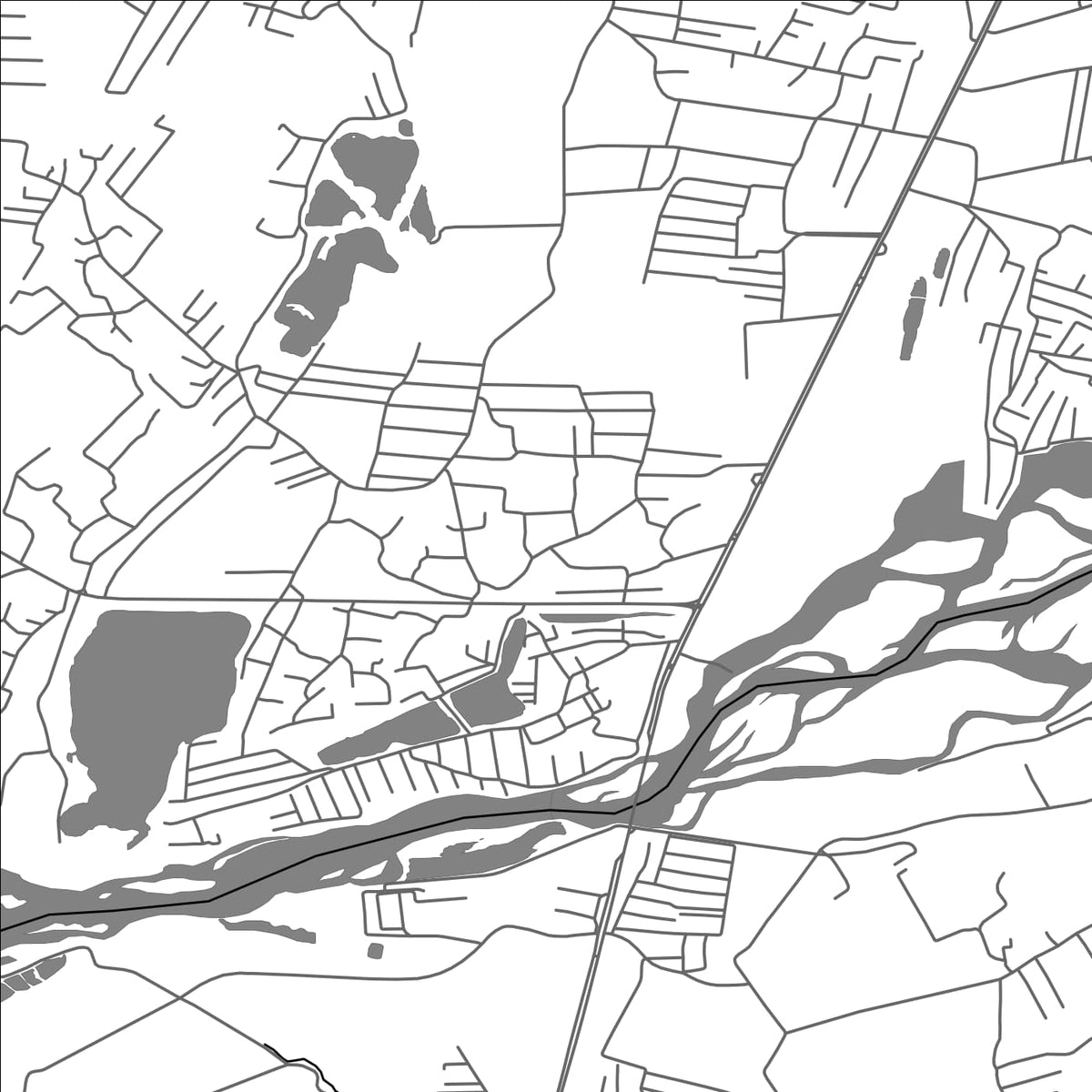 ROAD MAP OF CHIMTEPPA, TAJIKISTAN BY MAPBAKES