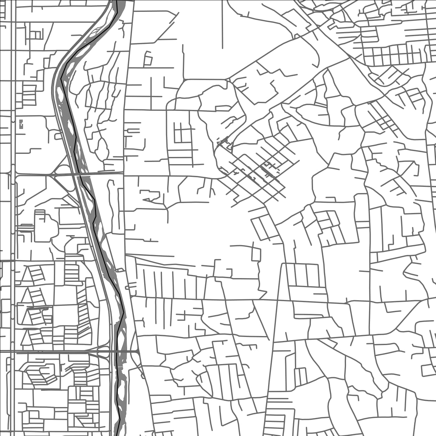 ROAD MAP OF DUSHANBE, TAJIKISTAN BY MAPBAKES