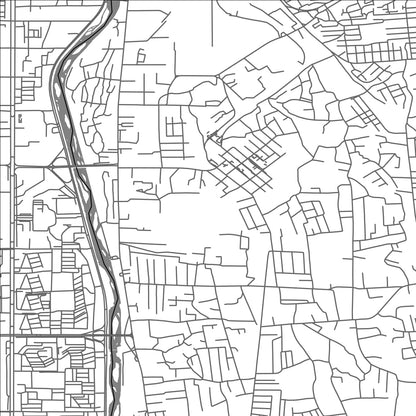 ROAD MAP OF DUSHANBE, TAJIKISTAN BY MAPBAKES