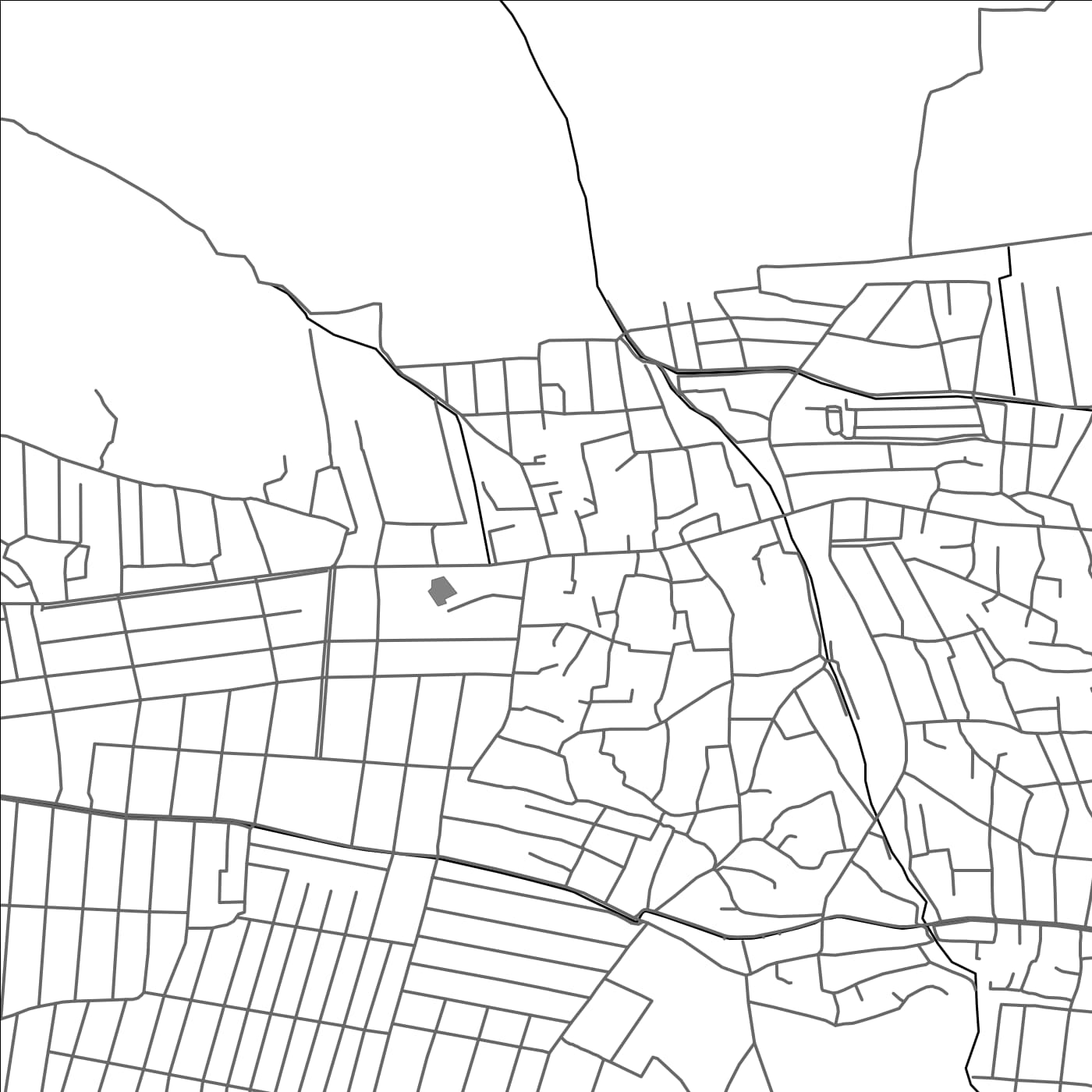 ROAD MAP OF GHULAKANDOZ, TAJIKISTAN BY MAPBAKES