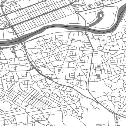 ROAD MAP OF KHUJAND, TAJIKISTAN BY MAPBAKES