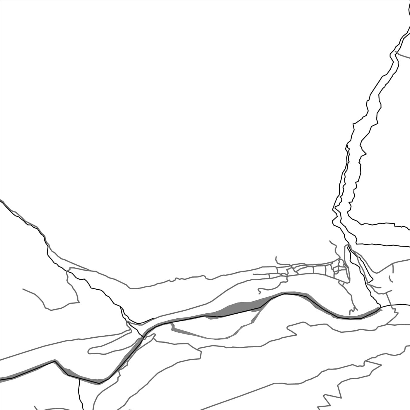 ROAD MAP OF LANGAR, TAJIKISTAN BY MAPBAKES