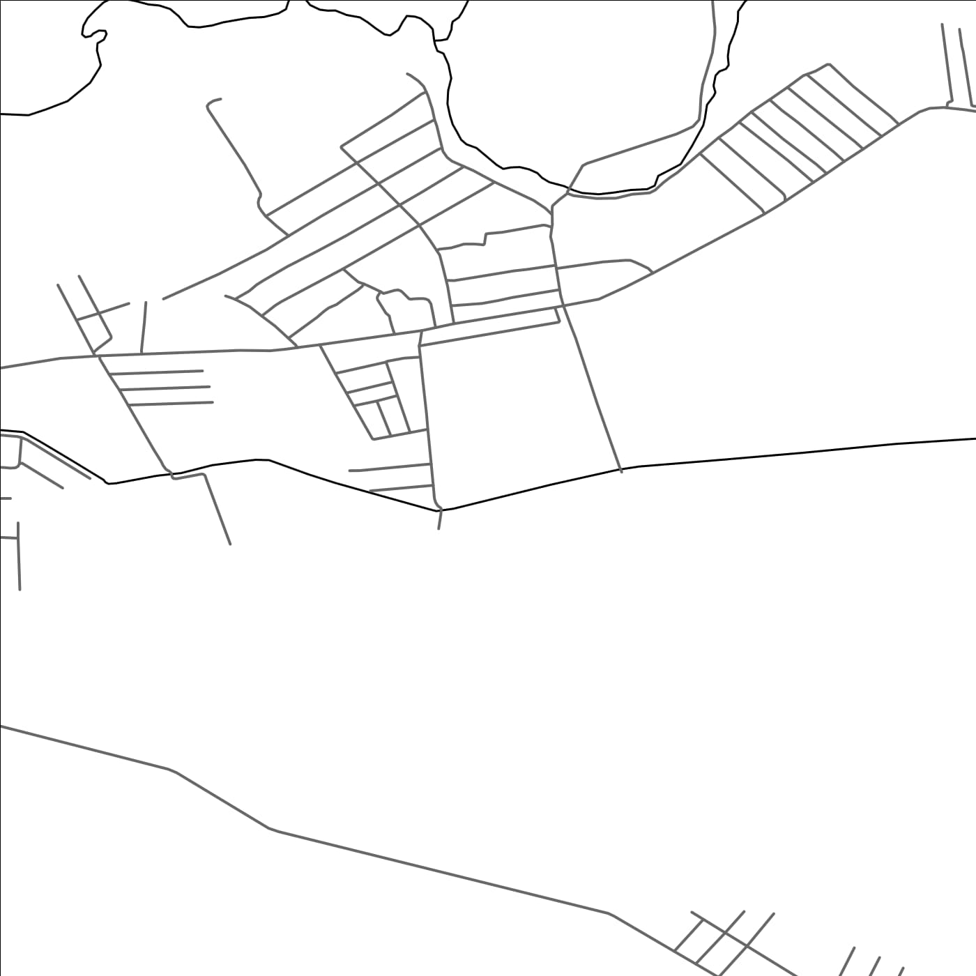 ROAD MAP OF MEHNATOBOD, TAJIKISTAN BY MAPBAKES