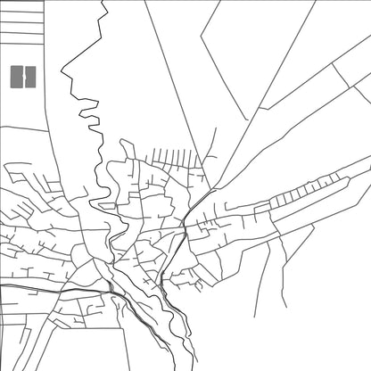 ROAD MAP OF QAL'ACHA, TAJIKISTAN BY MAPBAKES