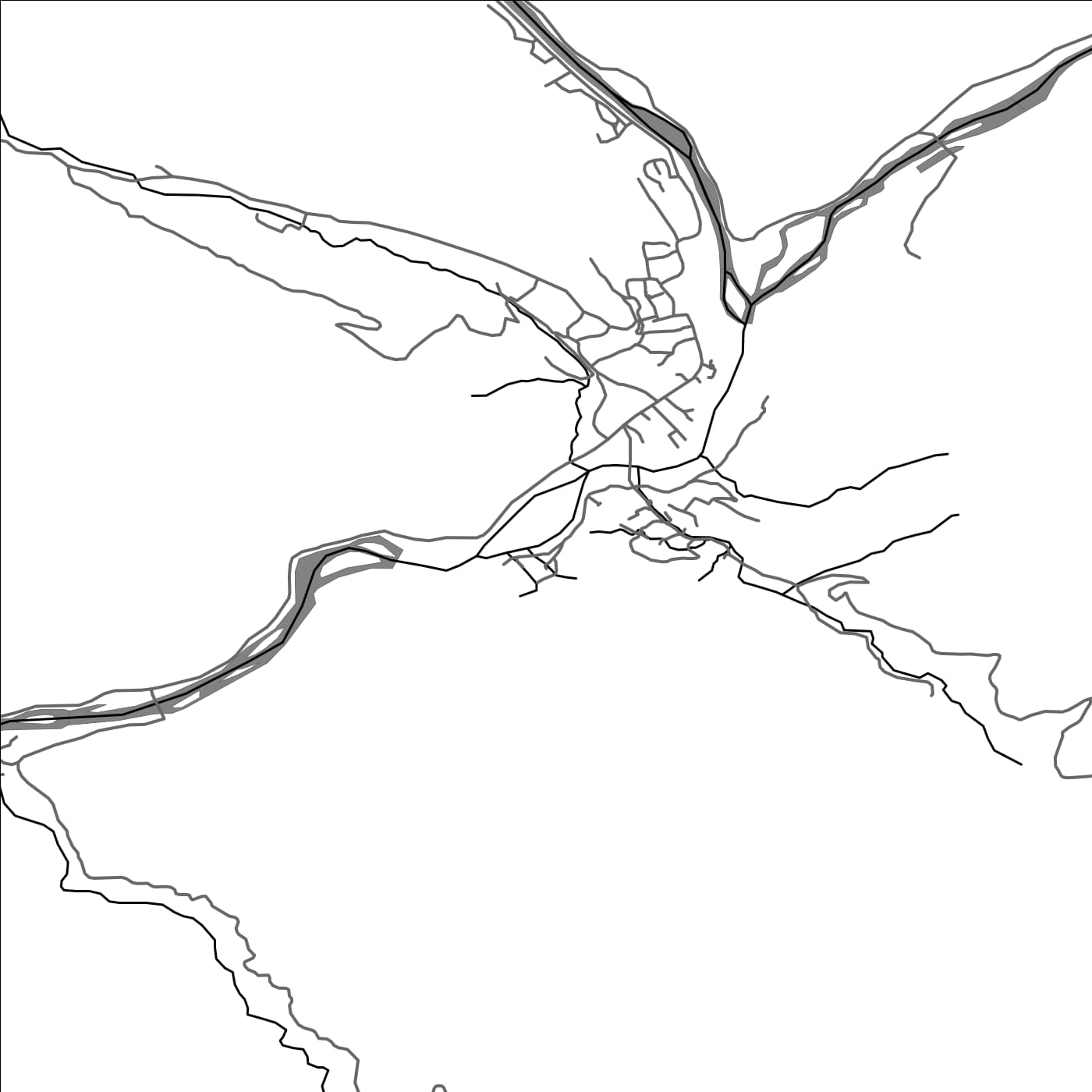 ROAD MAP OF ROMIT, TAJIKISTAN BY MAPBAKES