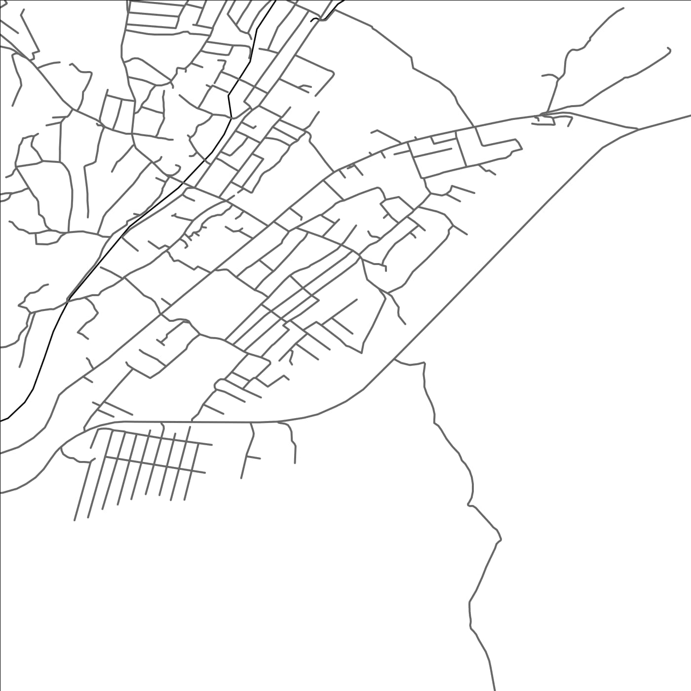 ROAD MAP OF SHAHRISTON, TAJIKISTAN BY MAPBAKES