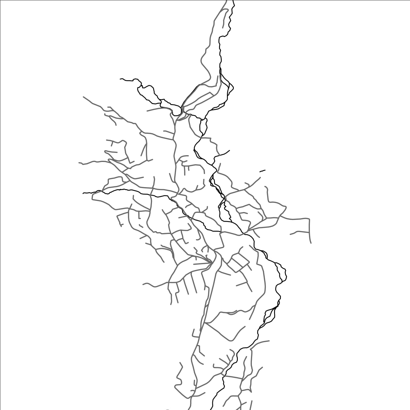 ROAD MAP OF SIMIGANJ, TAJIKISTAN BY MAPBAKES