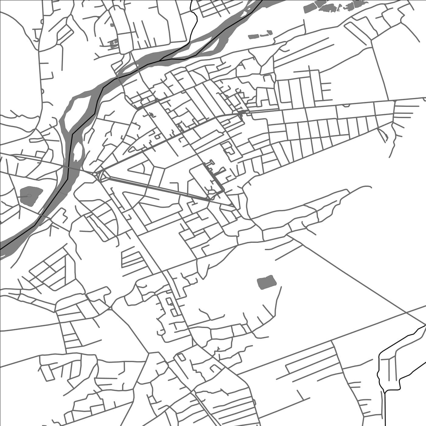 ROAD MAP OF VAHDAT, TAJIKISTAN BY MAPBAKES