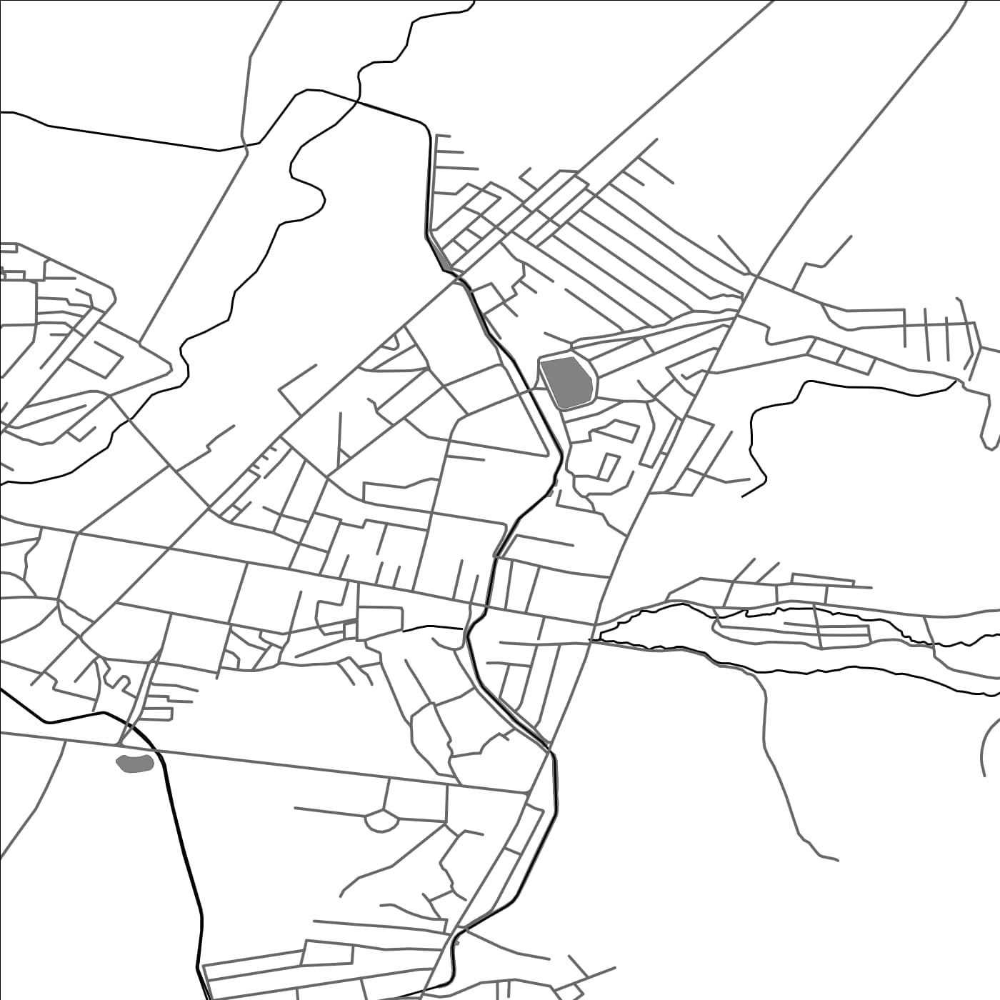 ROAD MAP OF YOVON, TAJIKISTAN BY MAPBAKES