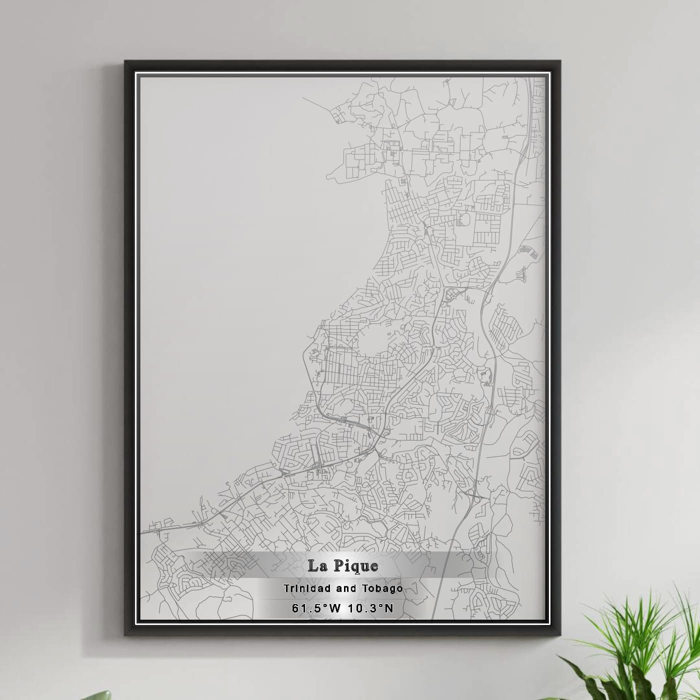 ROAD MAP OF LA PIQUE, TRINIDAD AND TOBAGO BY MAPBAKES