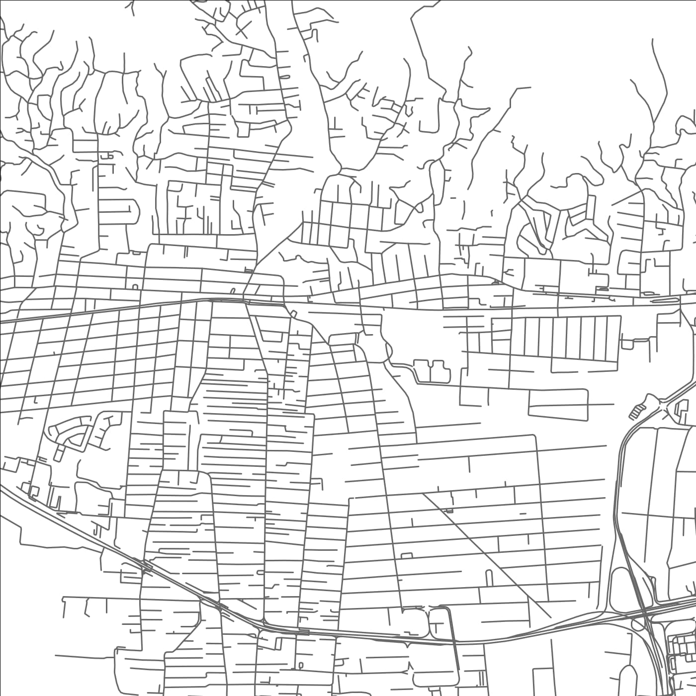 ROAD MAP OF ARANGUEZ, TRINIDAD AND TOBAGO BY MAPBAKES