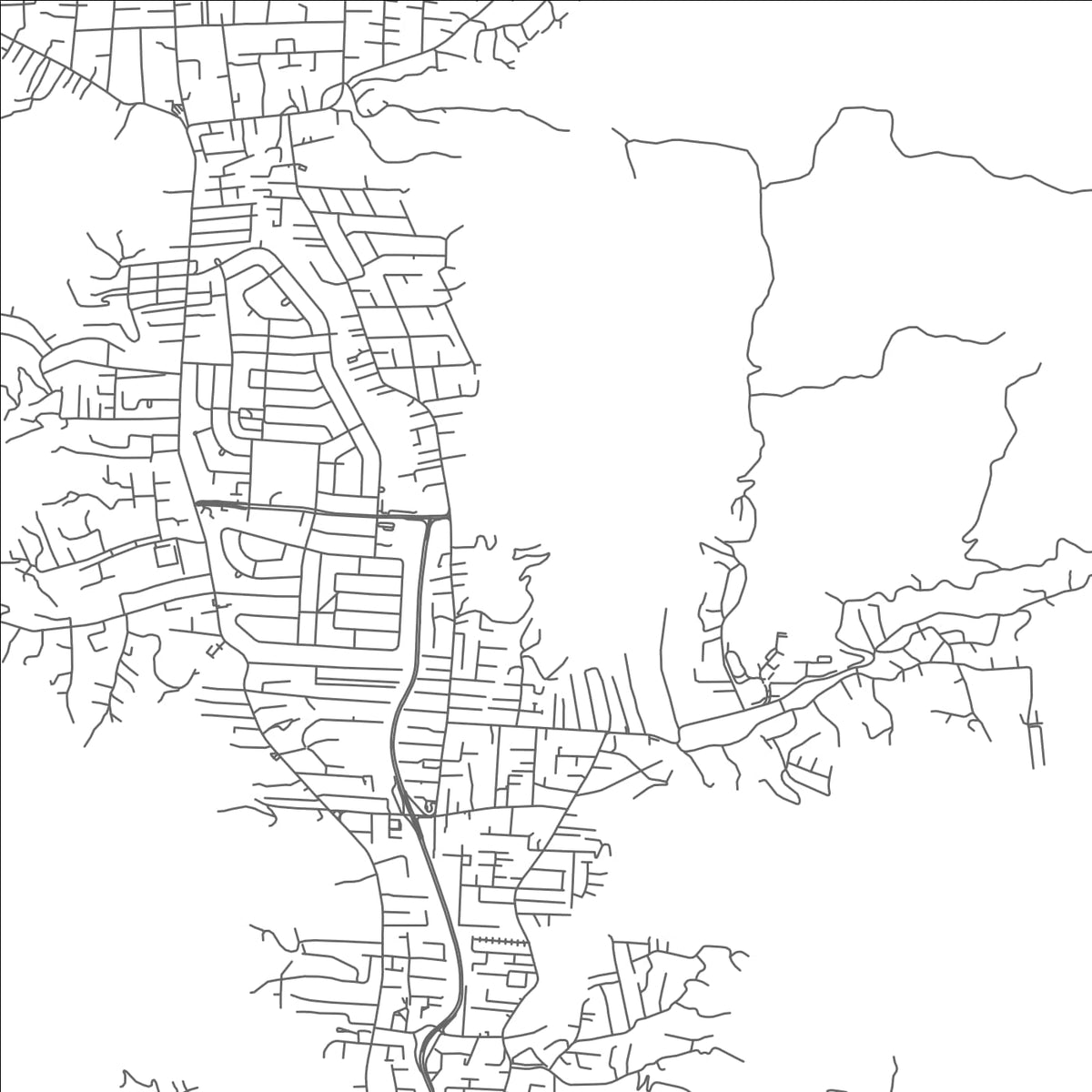 ROAD MAP OF CAMERON, TRINIDAD AND TOBAGO BY MAPBAKES