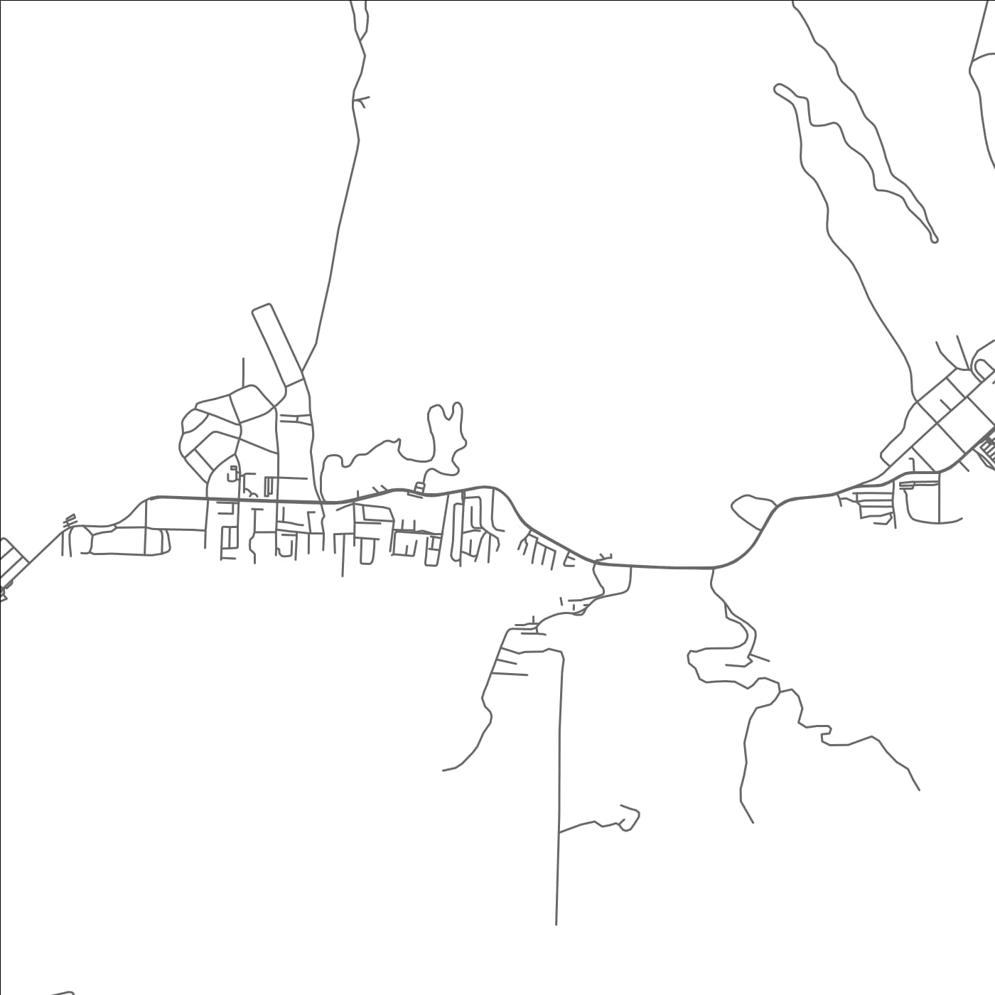 ROAD MAP OF CHAGUARAMAS, TRINIDAD AND TOBAGO BY MAPBAKES