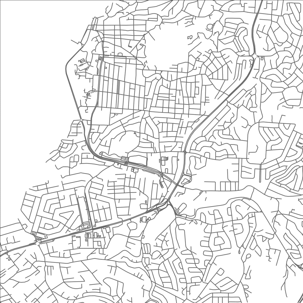 ROAD MAP OF COFFEE, TRINIDAD AND TOBAGO BY MAPBAKES
