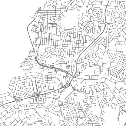 ROAD MAP OF COFFEE, TRINIDAD AND TOBAGO BY MAPBAKES