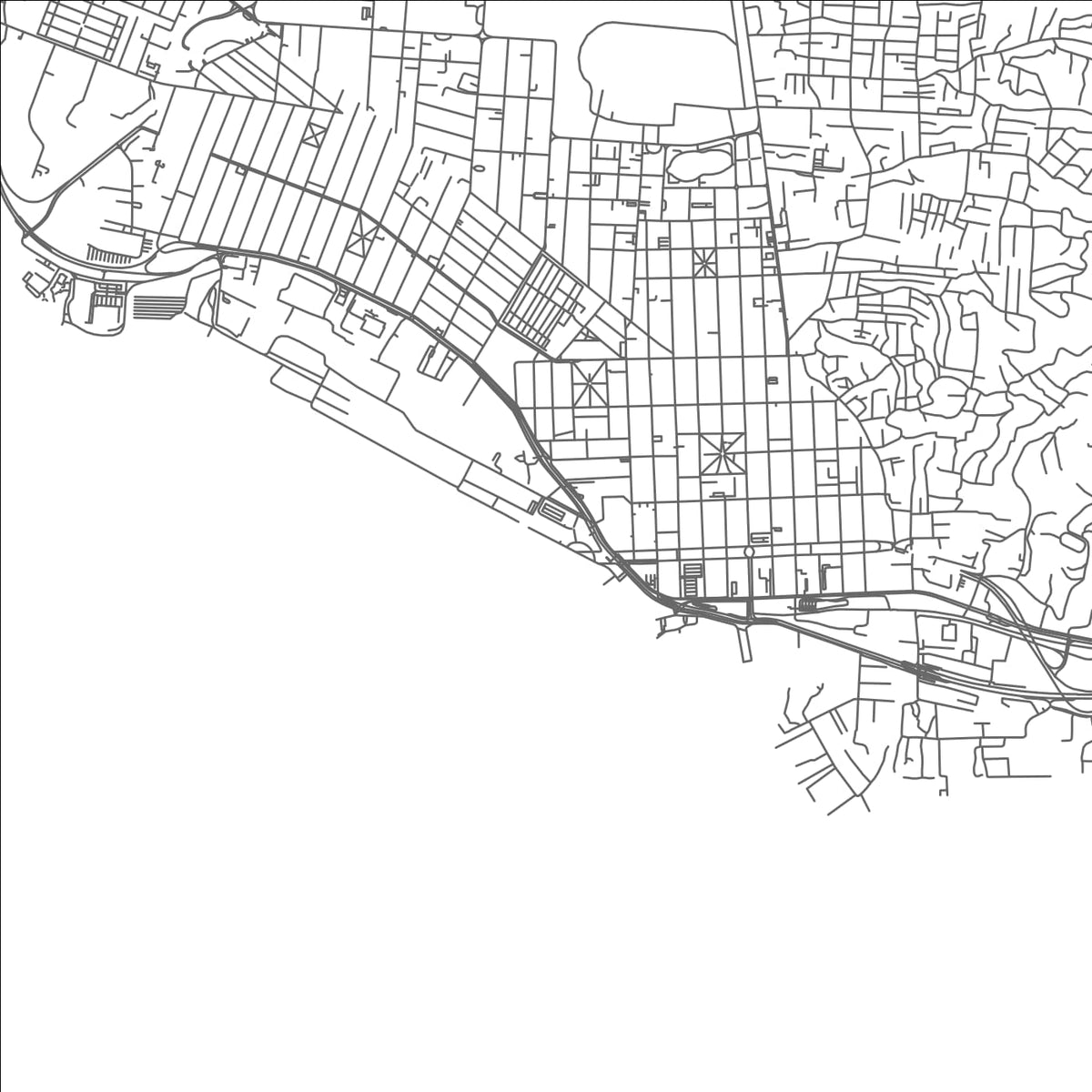 ROAD MAP OF CORBEAUX TOWN, TRINIDAD AND TOBAGO BY MAPBAKES