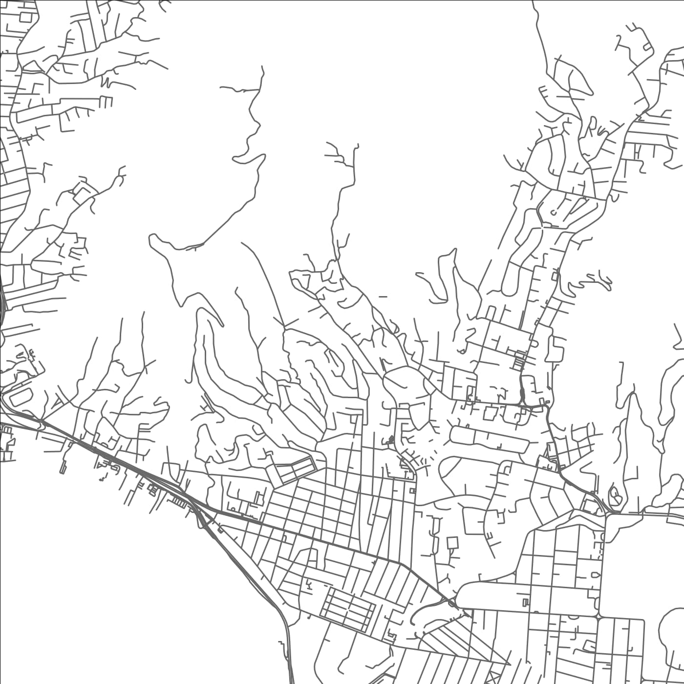 ROAD MAP OF DIBE, TRINIDAD AND TOBAGO BY MAPBAKES