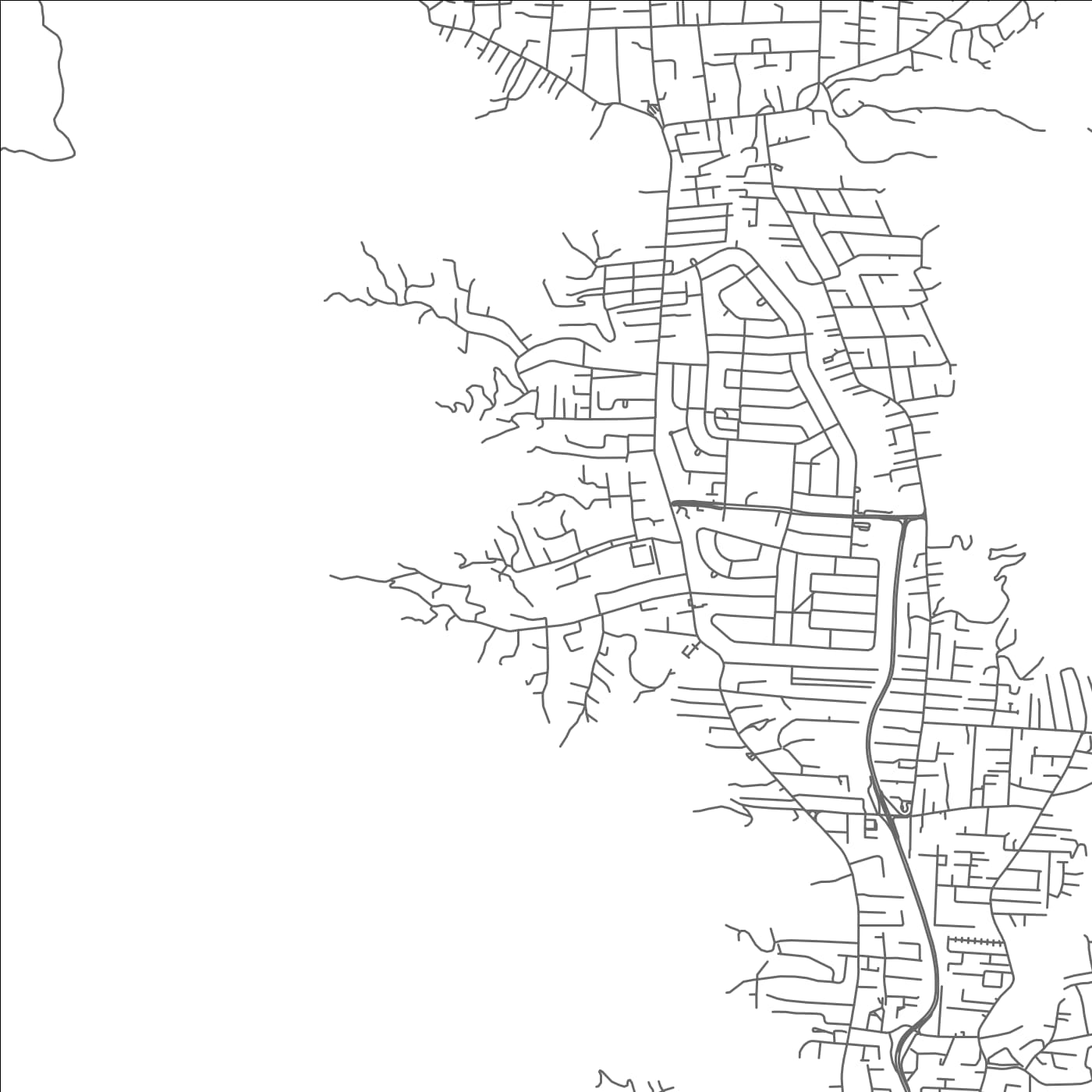 ROAD MAP OF DIEGO MARTIN, TRINIDAD AND TOBAGO BY MAPBAKES