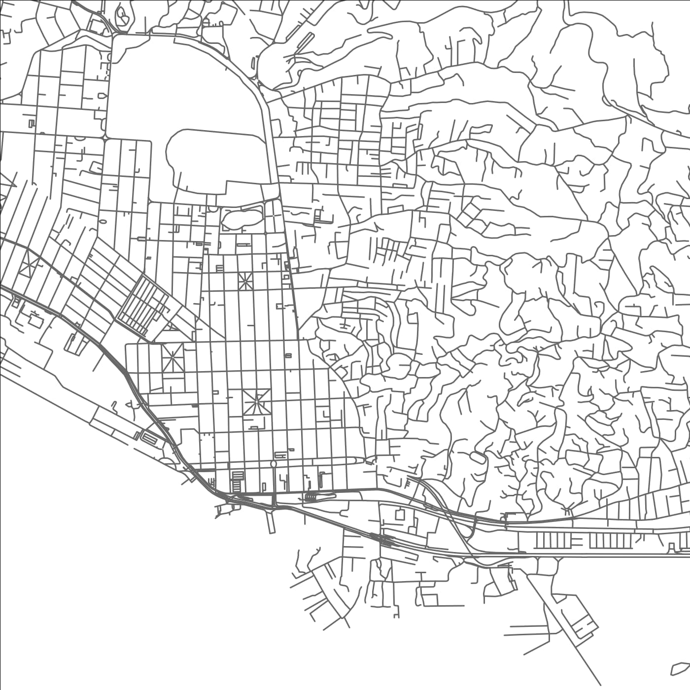 ROAD MAP OF EAST DRY RIVER, TRINIDAD AND TOBAGO BY MAPBAKES