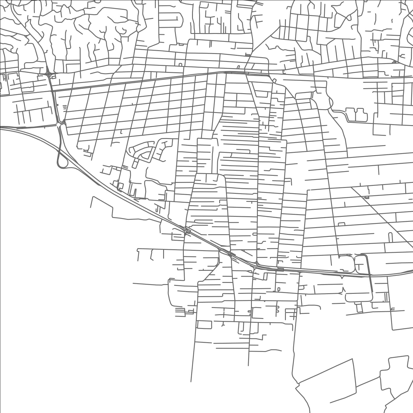 ROAD MAP OF EL SOCORRO, TRINIDAD AND TOBAGO BY MAPBAKES