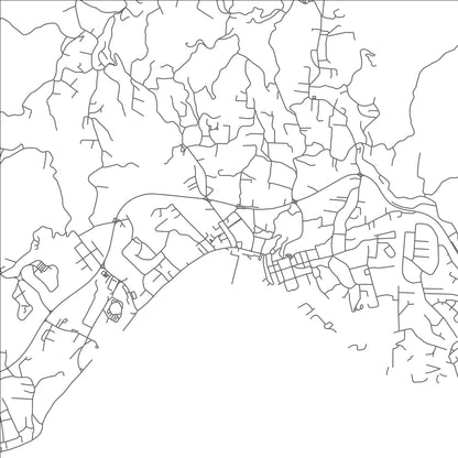 ROAD MAP OF LOWER TOWN, TRINIDAD AND TOBAGO BY MAPBAKES