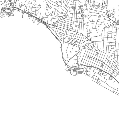 ROAD MAP OF MUCURAPO, TRINIDAD AND TOBAGO BY MAPBAKES