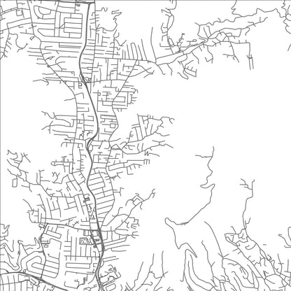 ROAD MAP OF PETIT VALLEY, TRINIDAD AND TOBAGO BY MAPBAKES