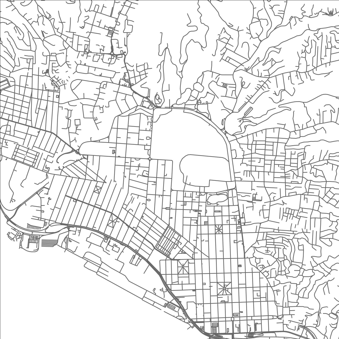 ROAD MAP OF PORT OF SPAIN, TRINIDAD AND TOBAGO BY MAPBAKES