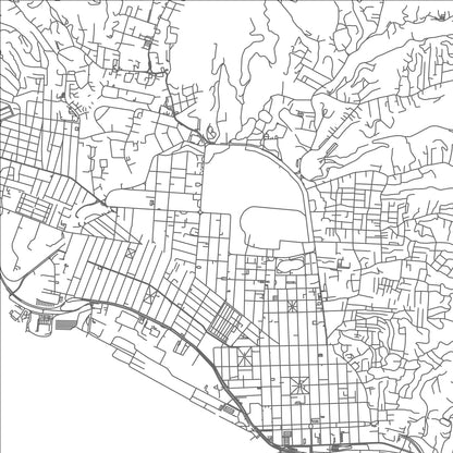 ROAD MAP OF PORT OF SPAIN, TRINIDAD AND TOBAGO BY MAPBAKES