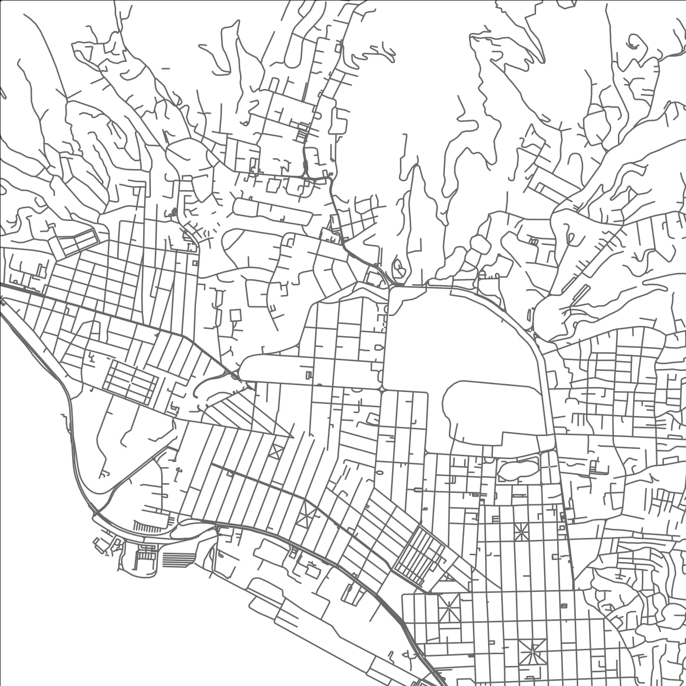 ROAD MAP OF SAINT CLAIR, TRINIDAD AND TOBAGO BY MAPBAKES