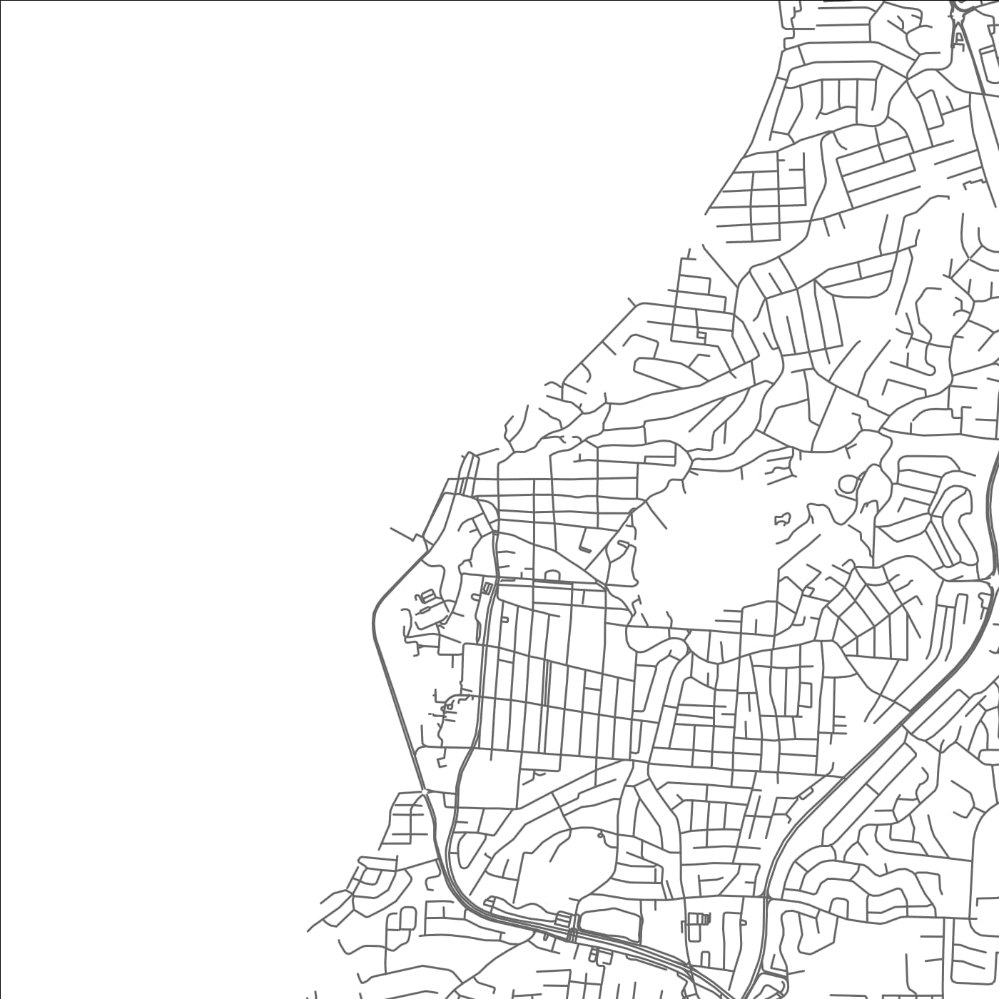 ROAD MAP OF SAN FERNANDO, TRINIDAD AND TOBAGO BY MAPBAKES