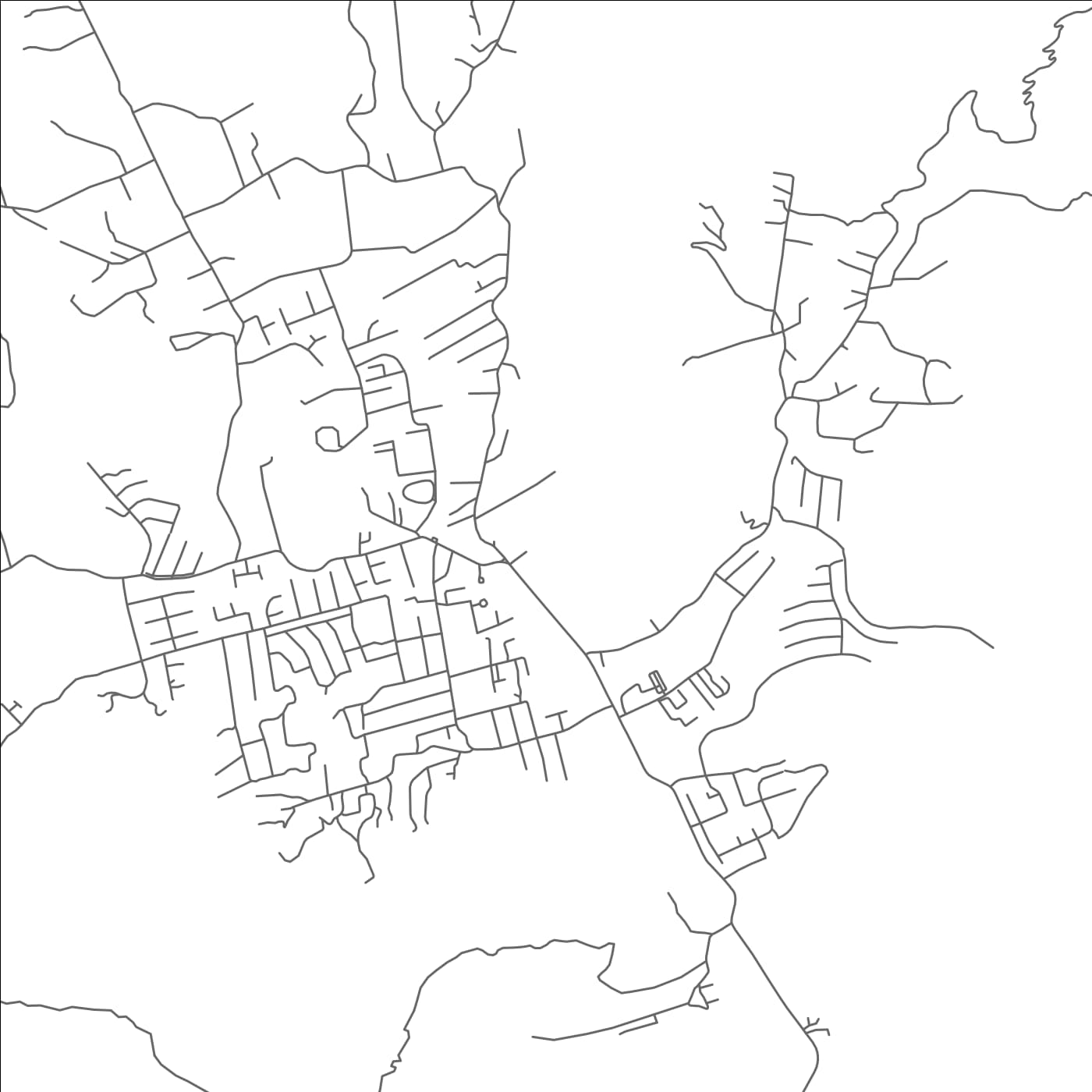 ROAD MAP OF SANTA CRUZ, TRINIDAD AND TOBAGO BY MAPBAKES