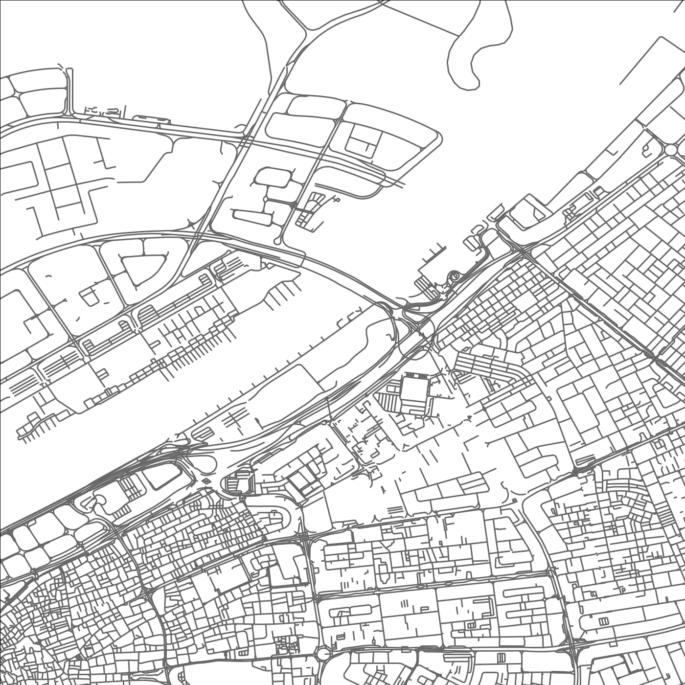 ROAD MAP OF FERIJ AL MUHADHAM, UNITED ARAB EMIRATES BY MAPBAKES