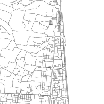 ROAD MAP OF KALBĀ, UNITED ARAB EMIRATES BY MAPBAKES