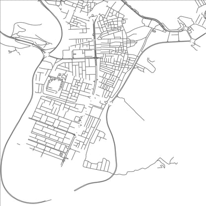 ROAD MAP OF KHAWR FAKKĀN, UNITED ARAB EMIRATES BY MAPBAKES