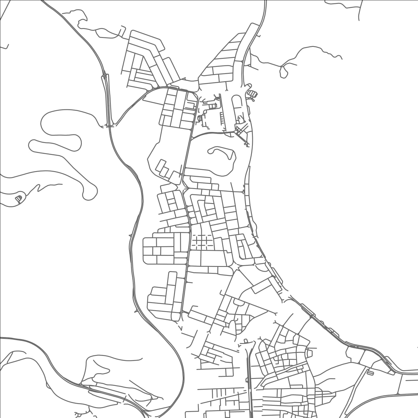 ROAD MAP OF MUḐAYFĪ, UNITED ARAB EMIRATES BY MAPBAKES