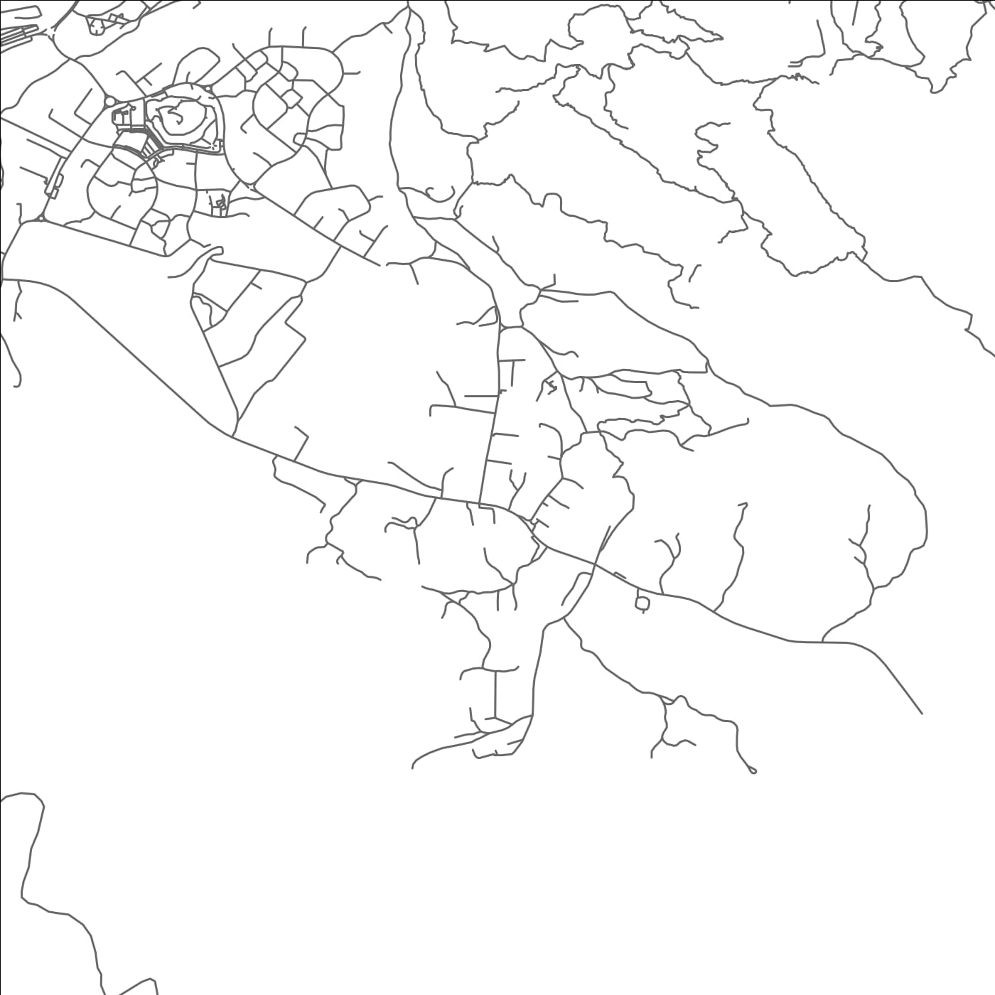 ROAD MAP OF QIMAH, UNITED ARAB EMIRATES BY MAPBAKES