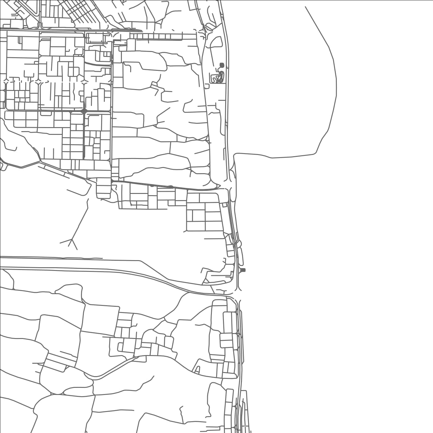 ROAD MAP OF RUGHAYLĀT, UNITED ARAB EMIRATES BY MAPBAKES