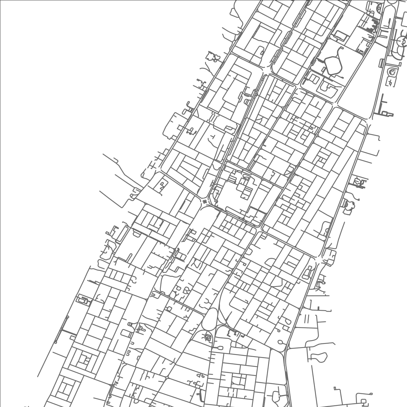 ROAD MAP OF UMM AL QAYWAYN, UNITED ARAB EMIRATES BY MAPBAKES