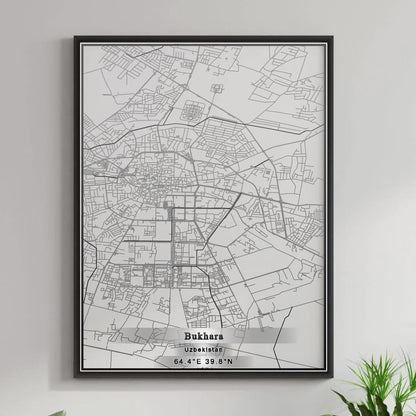 ROAD MAP OF BUKHARA, UZBEKISTAN BY MAPBAKES