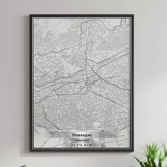 ROAD MAP OF NAMANGAN, UZBEKISTAN BY MAPBAKES