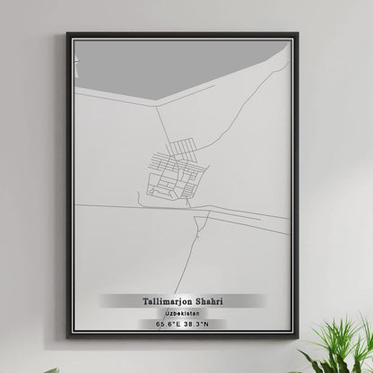 ROAD MAP OF TALLIMARJON SHAHRI, UZBEKISTAN BY MAPBAKES